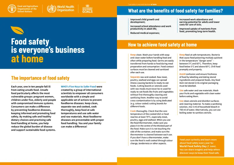 Moko Medtech’s Reading of WHO Leaflet about Food Safety at Home